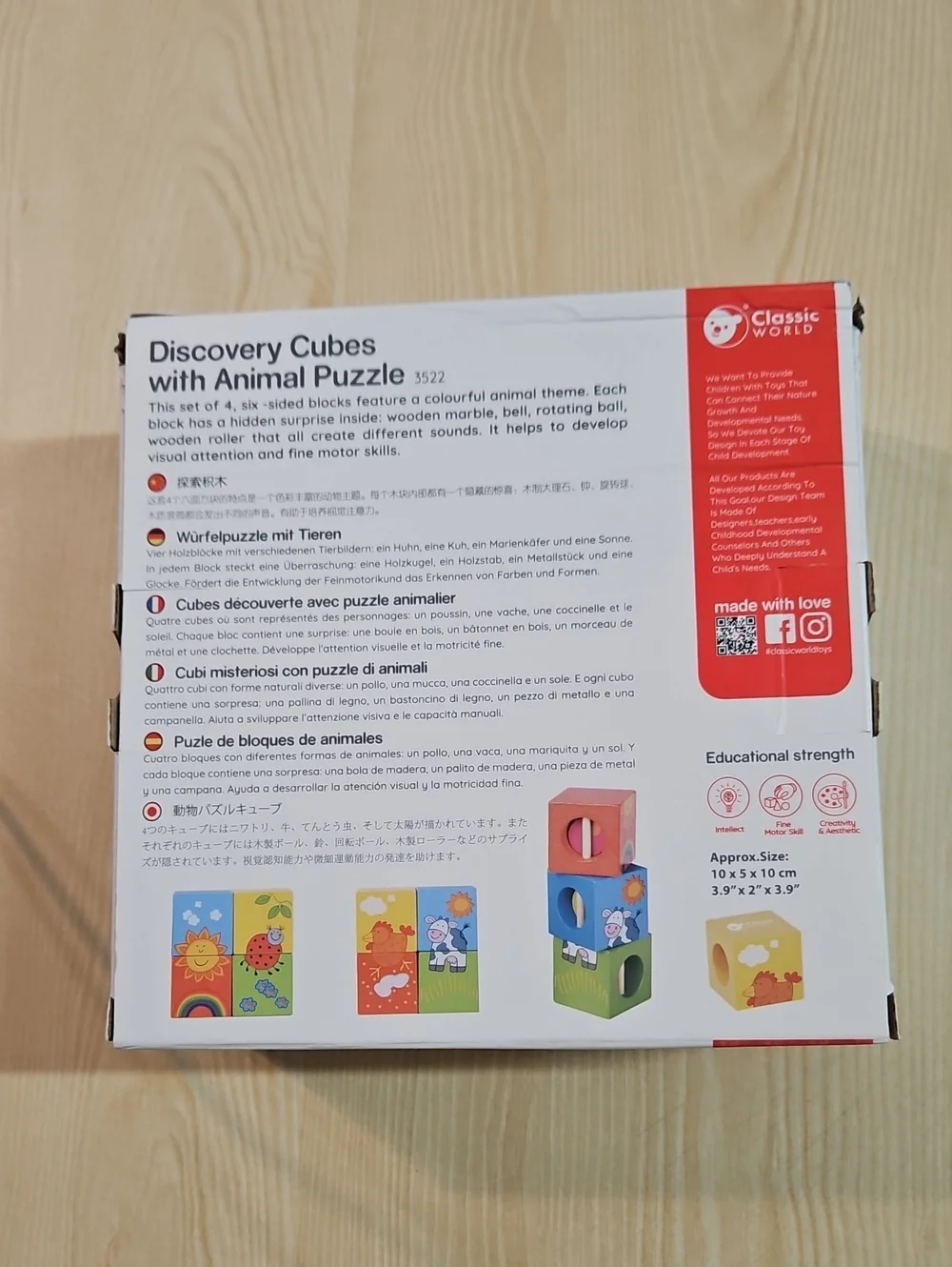 Discovery Cubes with Animal Puzzle - Multicolor